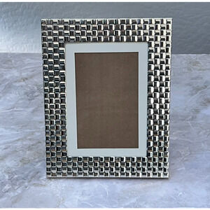 Philip Whitney Ltd Silver Plated Picture Frame for 6.5 x 8.5" Photos Textured